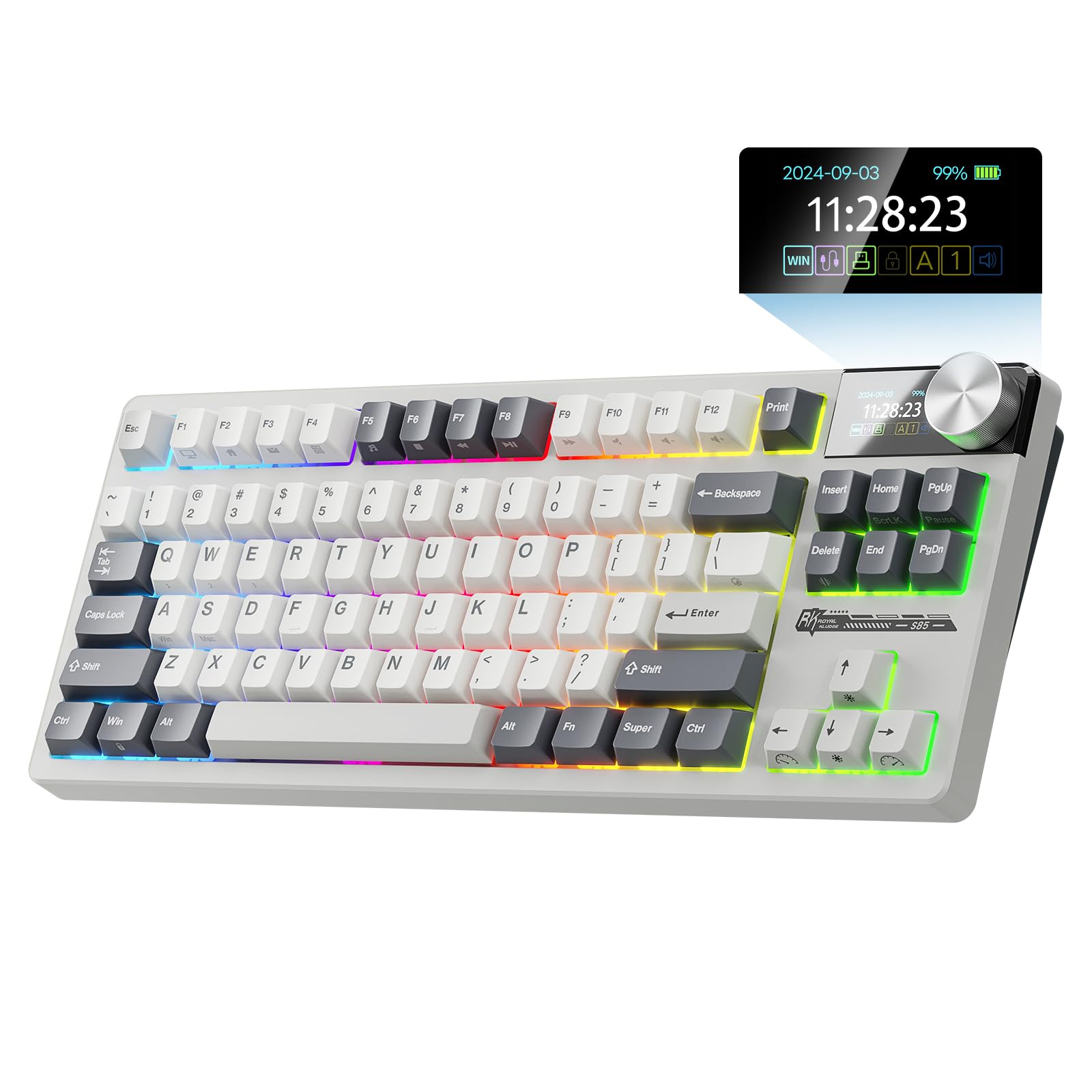 Amazon.com: RK ROYAL KLUDGE S85 Wireless Mechanical Keyboard, TKL